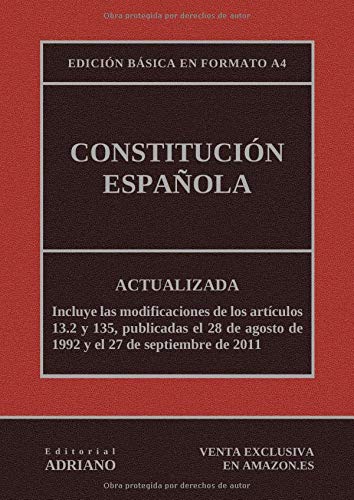 Constitución Española: Actualizada, incluyendo la última reforma recogida en la descripción