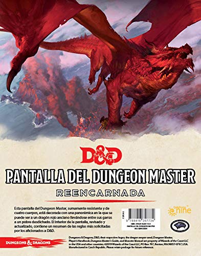 Dungeons & Dragons- Pantalla del Dungeon Master Reencarnada - Español, Color (Edge Entertainment EEWCDD04)